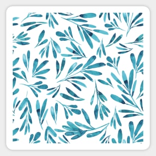 Light Blue Leaf Pattern Sticker